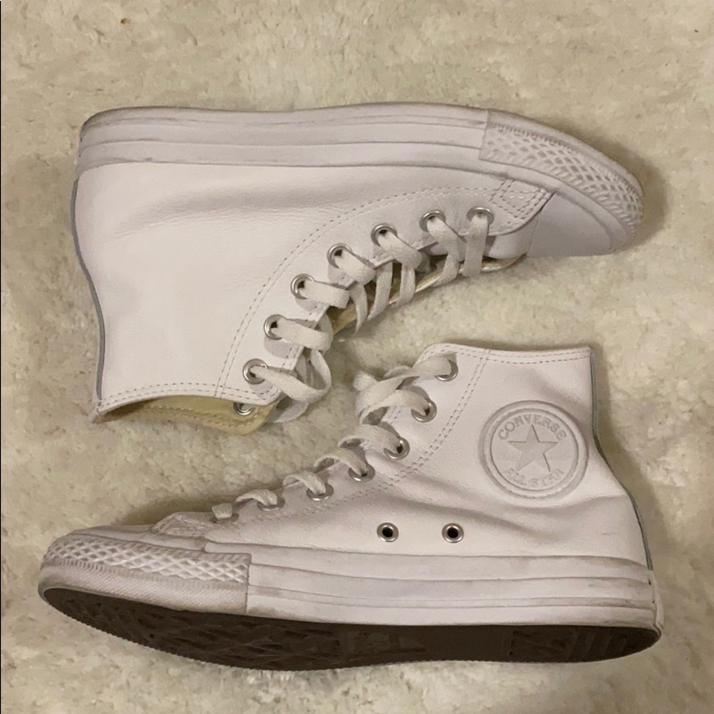 Just as NEW all white converse